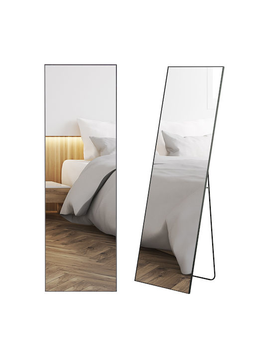HomCom Καθρέπτης με Μαύρο Μεταλλικό Πλαίσιο 161.5x50cm