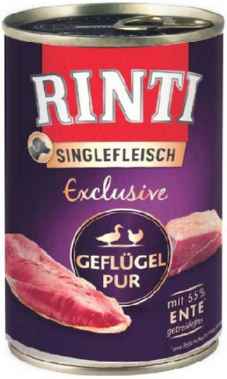 Rinti Singlefleisch Wet Food Dogs in Cans with Poultry and Meat 400gr