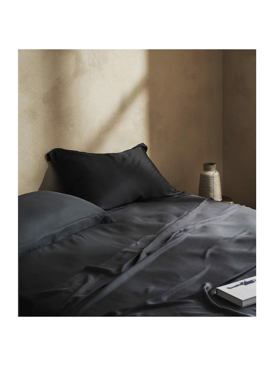 Gofis Home Sentia Σετ Σεντόνια Υπέρδιπλα 245x270εκ. Μαύρο (4τμχ)