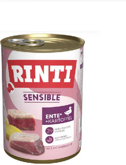Rinti Sensible Wet Food Dogs in Cans with Chicken, Liver, Meat and Potatoes 800gr