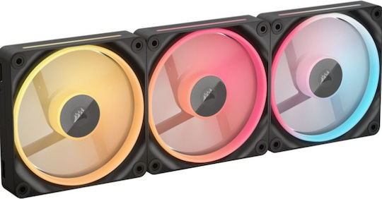 Corsair ICUE Link LX120-R Reverse Blade Case Fans (2400rpm / 70cfm) with RGB Lighting 3pcs