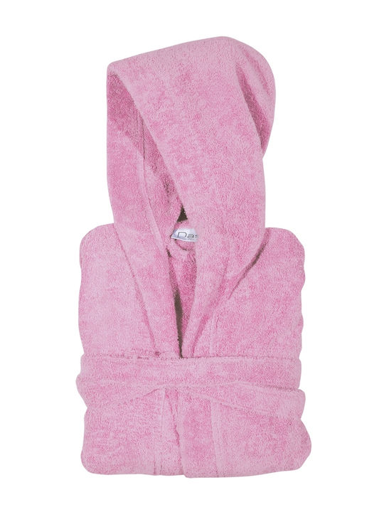 Das Home Kids Hooded Bathrobe Pink Nude