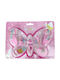 Set of Small Hair Clips Pink Butterfly 0810018