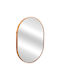 HomeMarkt Archer Wandspiegel Oval mit Gold Metallisch Rahmen 79x59cm 1Stück