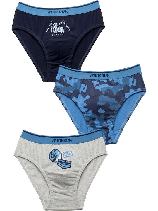 Minerva Fight Spirit Set of Kids' Briefs Grey-g...