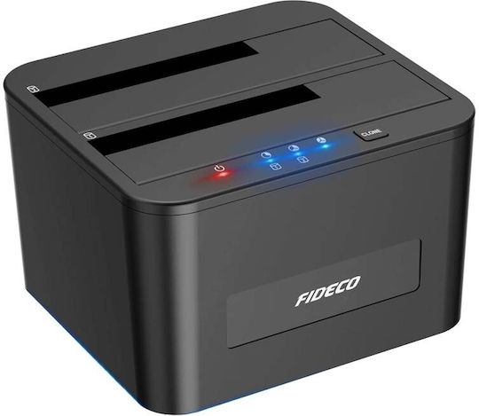 Fideco Docking Station Σκληρών Δίσκων SATA 2.5" / 3.5" με σύνδεση USB 3.0 / USB 2.0