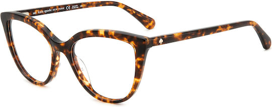 Kate Spade Γυναικείος Κοκκάλινος Σκελετός Γυαλιών Cat Eye Καφέ HANA-086F217