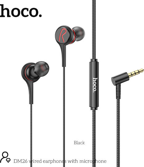 Hoco Dm26 In-ear Handsfree Ακουστικά με Βύσμα 3.5mm Μαύρο