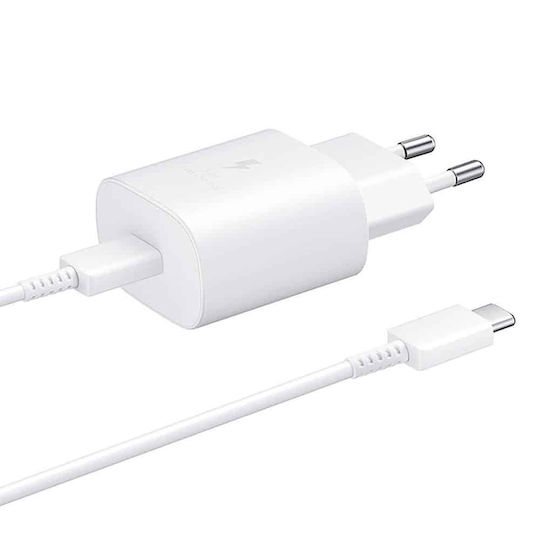 Samsung Charger and Cable USB-C - USB-C 25W Power Delivery Whites (EP-TA800W Bulk)