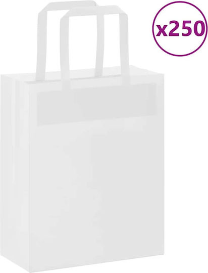vidaXL Χάρτινη Τσάντα για Δώρο Λευκή 18x22x8εκ. 250τμχ