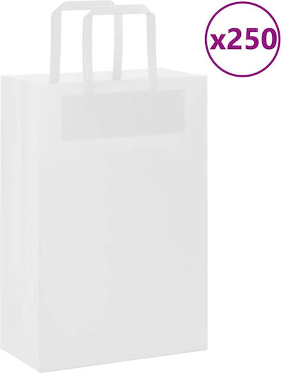 vidaXL Paper Bag for Gift White 21x31x11cm. 250pcs
