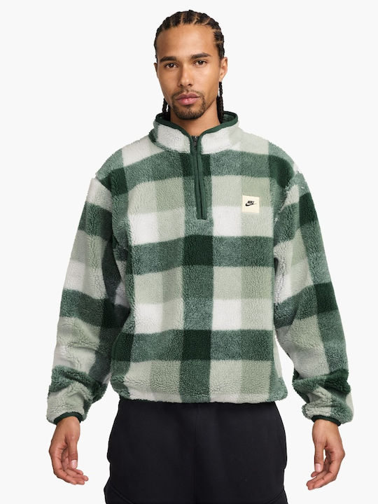 メンズウェア 8gshoot FLEECE HALFZIP PULLOVER 8g shoot Nike Club Winterized Half Zip Fleece Bluză cu mânecă lungă Green