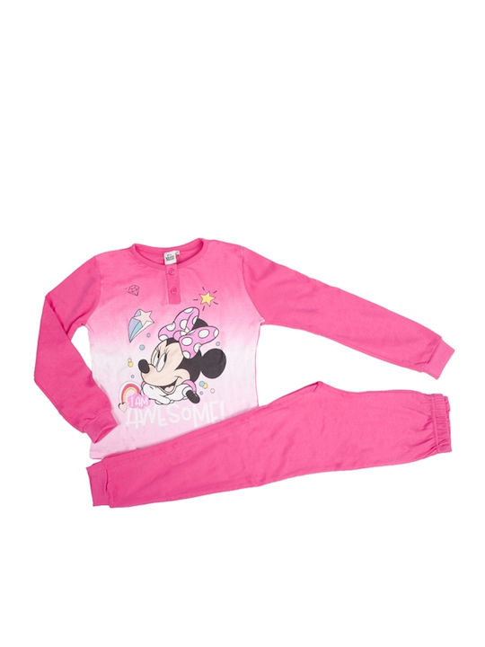 Minnie Mouse Kinder Schlafanzug Winterlich Fuchsie