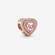 Σύμβολο Pandora Roz Gold Λαμπερή Πέτρα Σχήμα Καρδιάς Pavé 789218c01