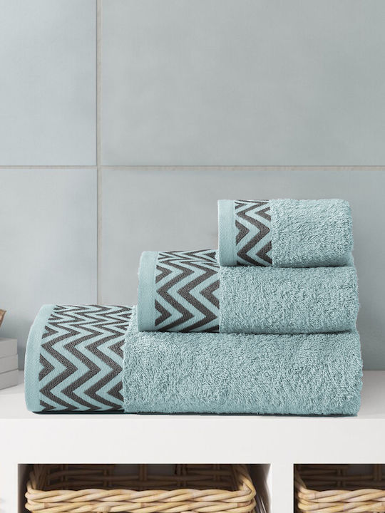 Casa Colori 3-tlg. Set Badetücher Turquoise Gewicht 480gr/m²