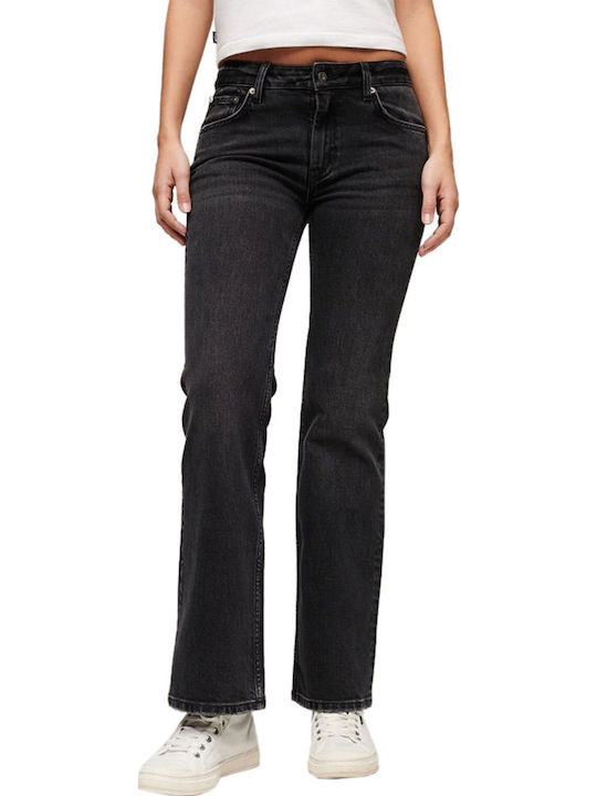 Γυναικείο Jean Παντελόνι Mid Rise σε Bootcut Εφαρμογή Wood Ridge Black