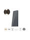 GloboStar Triande Wall-Mounted Outdoor LED Ceiling Lamp IP65 10W with Natural White Double Beam Light 8.5x8.5x20cm Anthracite
