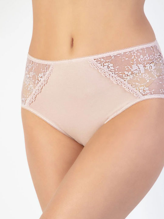 Hochtailliert Damen Slip Beige