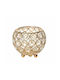 Candle Holder Metal in Gold Color 9cm 1pcs