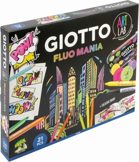 Σετ Δημιουργίας Giotto Art Lab Fluo Mania