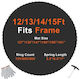 Vevor Replacement Trampoline Mat Frame 14ft 72 V-rings Springs 5.5" Yxbctd14yc72djpycv0