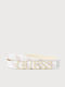 Leather Women's Belt White