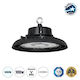 GloboStar Φωτιστικό Καμπάνα 100W Ψυχρό Λευκό 15000lm με Ενσωματωμένο LED Μαύρο Ø26.5xΥ15cm