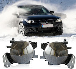 Jom 245087 Фарове за мъгла BMW 3 E46 03-06 E90/E91 04-11 5 E60/E61 04-10 6 E63/E64 04-10 X3 E83 03-07 Затъмнени дим 2 броя