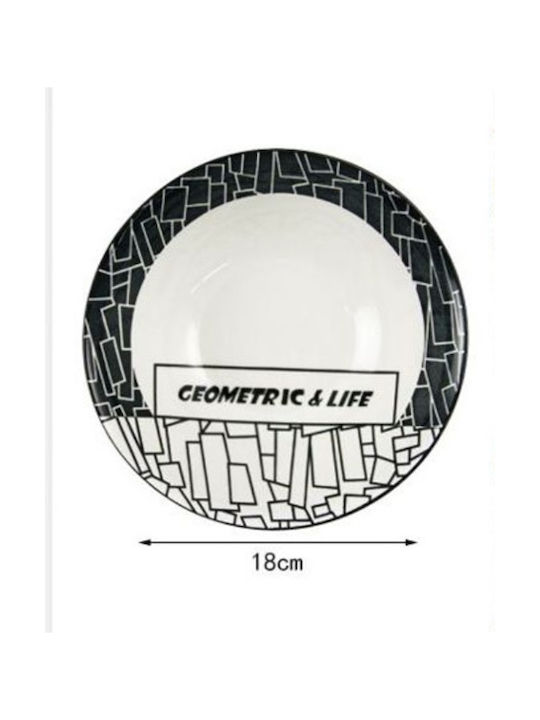 SDS Plate Shallow Ceramic White