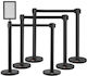 Vevor Set of 6 Barrier Stanchions & Sign Carbon Steel Zgglzhstzx6ju9zdtv0