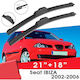 Front Wiper Blades Set 53cm 45cm Seat Ibiza 6l 2002-2006 53cm 45cm 21" + 18" 2 Pieces Carro 245105