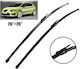 Front Wiper Blade Set 66cm 66cm Seat Leon Mk2 2005 2012 26" + 26" 2 Pieces Carro 245112