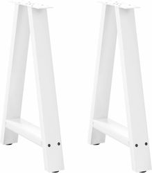 vidaXL Metallic Furniture Leg 2 Pieces Suitable...