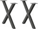 vidaXL Metallic Furniture Leg 2 Pieces Suitable...