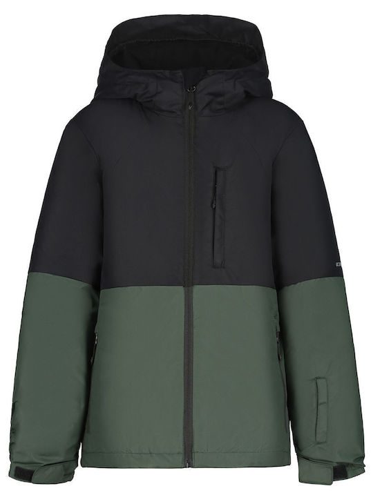 Icepeak Kinder Freizeitjacke mit Kapuze Dark Green
