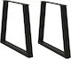 vidaXL Metallic Furniture Leg 2 Pieces Suitable...