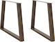 vidaXL Metallic Furniture Leg 2 Pieces Suitable...