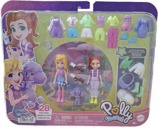 Mattel Playset Polly Pocket Camping Playset Fun Fashion Pack For 3+ Years