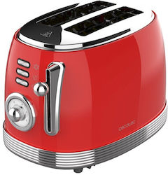 Cecotec Vintage Light Φρυγανιέρα 2 Θέσεων 700W Κόκκινη