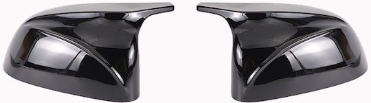 Capace Oglindă Compatibile Bmw X3 G01 2020-> Bmw X4 G02 2020-> Negru Lucios Design M Cleme Înlocuiesc Capacele Originale