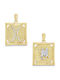 Xryseio Charm Tierkreiszeichen Zwillinge aus 14K Gold mit Zirkon