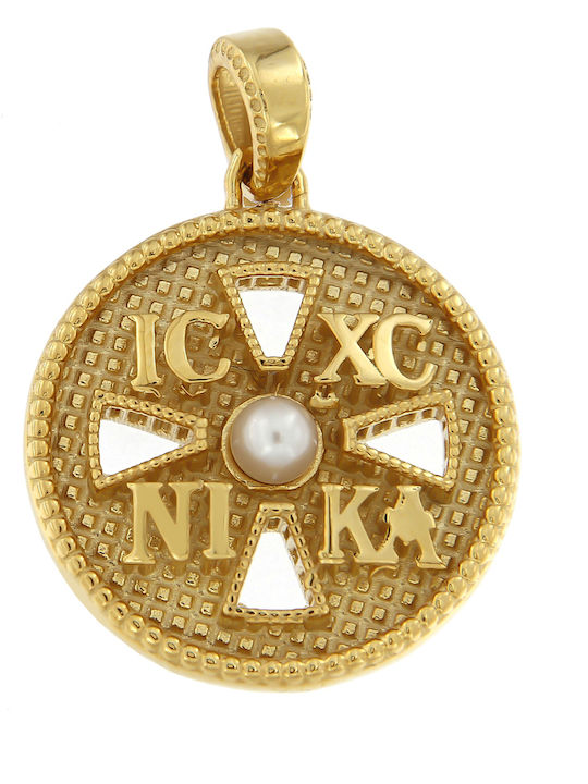 Kontopoulos Constantine Talisman Charm with Stones in 14K Gold