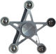 Fidget Spinner Pentagonal Star 4 Minutes Silver Ασημί Αγχολυτικό Παιχνίδι