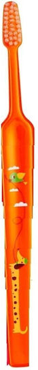 TePe Kids Soft Παιδική Οδοντόβουρτσα για 6+ Χρονών Πορτοκαλί - Σκυλάκι