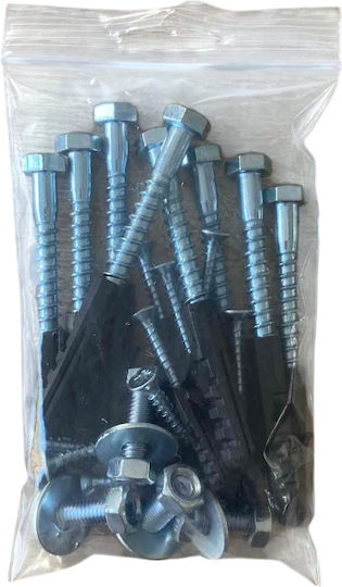 Air conditioner installation kit 8 anchors 8×70 (with plugs), 10 drywall screws (with plugs), 4 hex screws, 4 washers & 4 nuts Air Conditioner