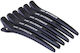 Beauty Salon Barber Carbon Clips Μαύρα Σετ 6 Τεμάχια