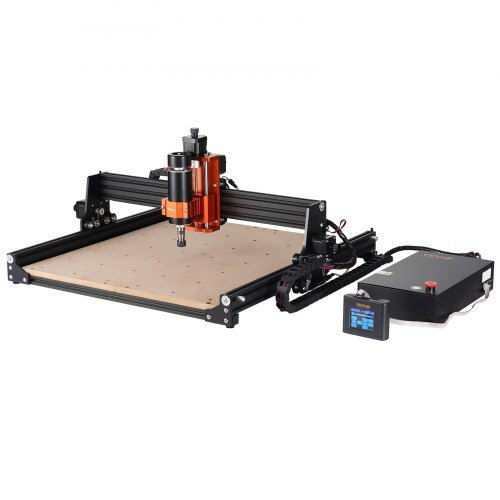 Vevor CNC Router Machine 400x400x60mm 300W 3 Axes Grbl 1200rpm Offline Controller Wood Acrylic MDF PVC Plastic Foam Skdkj4040cm04tpdjv2
