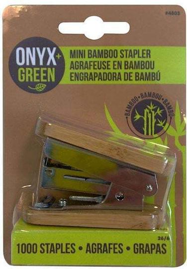 Mini Stapler Onyx + Green & 1000 Refills 4803
