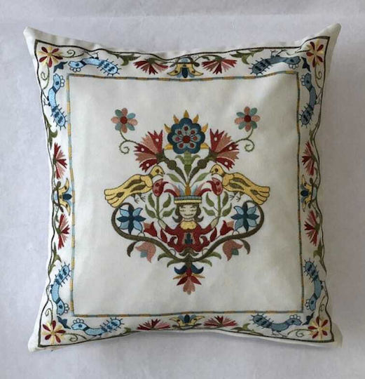 F L Παραδοσιακά Μαξιλάρια Σέ Μπλέ 45x45cm