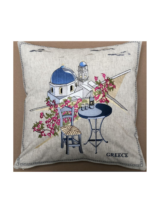 F L Τουριστικά Μαξιλάρια Σέ Μπλέ 45x45cm